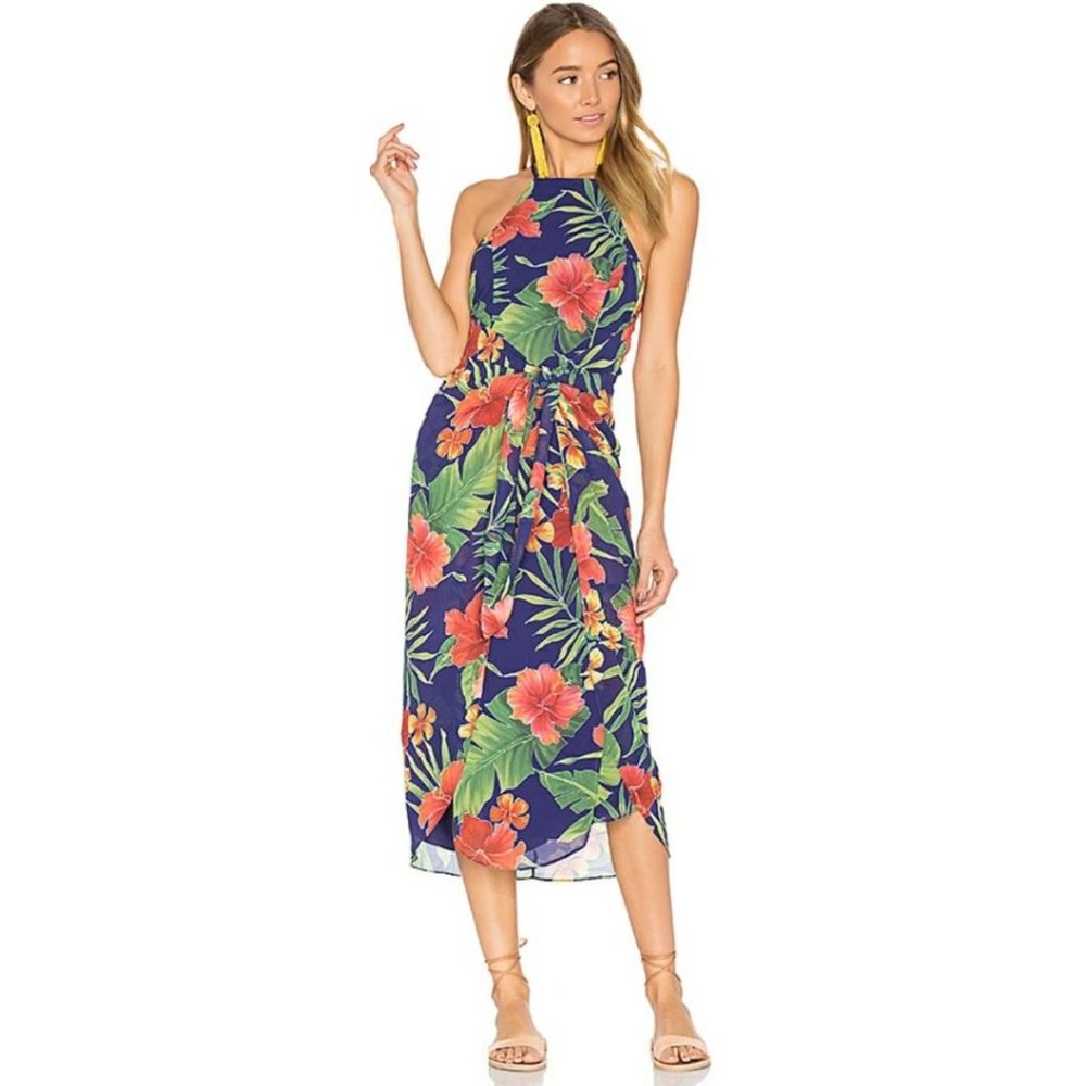 Revolve Privacy Please Lehunt Wrap Halter Dress
